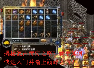 揭秘复古传奇之路？新手如何快速入门并踏上巅峰之旅？