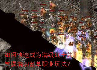 如何快速成为满级战士并掌握满切割单职业玩法? 如何快速成为满级战士并掌握满切割单职业玩法?