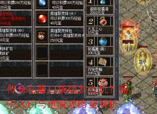 传奇私服口袋版怎么玩？新手入门与进阶攻略全解析