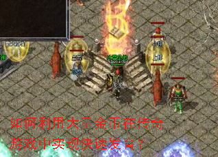 如何利用大量金币在传奇游戏中实现快速发育？