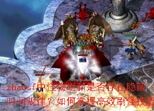 zhaosf中怪物刷新是否存在隐藏时间规律？如何掌握高效刷怪技巧？