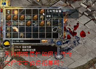 天狼蜘蛛属性如何？传奇法师宝宝值得招募吗？