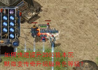 如何快速提升2003我本沉默微变传奇升级版角色等级？
