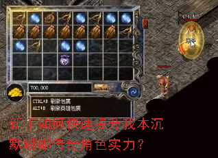 新手如何快速提升我本沉默嘟嘟传奇角色实力？