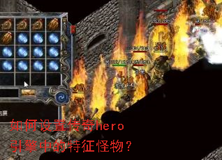 如何设置传奇hero引擎中的特征怪物？