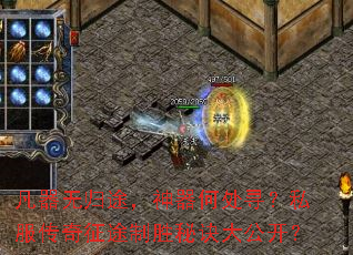 凡器无归途，神器何处寻？私服传奇征途制胜秘诀大公开？