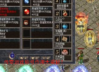 传奇游戏称号作用大揭秘? 传奇游戏称号作用大揭秘?