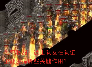 传奇私服：道士队友在队伍里能发挥哪些关键作用？