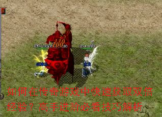 如何在传奇游戏中快速获取双倍经验？高手进阶必看技巧解析