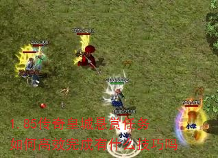 1.85传奇皇城悬赏任务如何高效完成有什么技巧吗 1.85传奇皇城悬赏任务如何高效完成有什么技巧吗