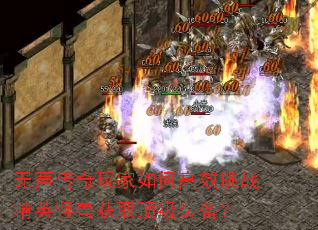 无声传奇玩家如何高效挑战精英怪兽获取顶级装备？