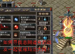 如何寻找志同道合的战友一起征服玛法大陆？