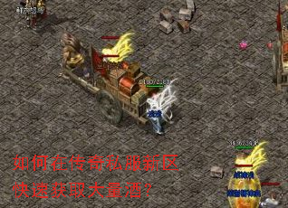 如何在传奇私服新区快速获取大量酒？