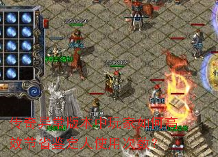 传奇异常版本中玩家如何高效节省鉴定人使用次数？