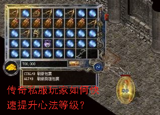 传奇私服玩家如何快速提升心法等级？