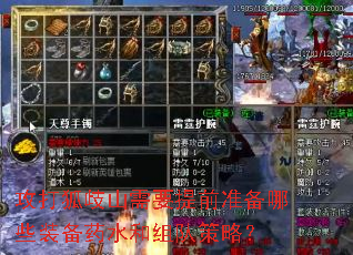 攻打狐歧山需要提前准备哪些装备药水和组队策略? 攻打狐歧山需要提前准备哪些装备药水和组队策略?