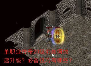单职业传奇20级前如何快速升级？必备技巧有哪些？