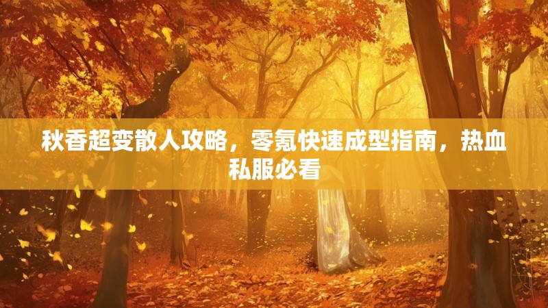 秋香超变散人攻略，零氪快速成型指南，热血私服必看