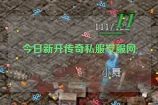 今日新开传奇私服发服网
