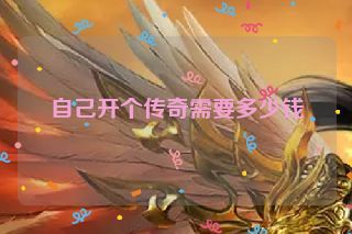 自己开个传奇需要多少钱