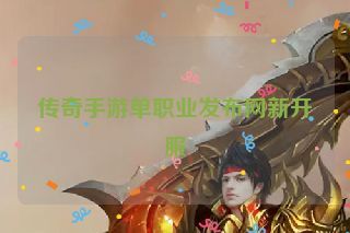 传奇手游单职业发布网新开服