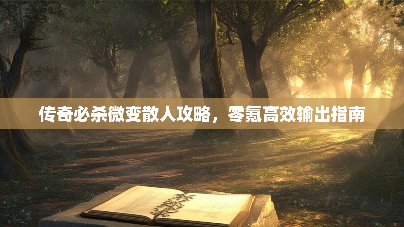 传奇必杀微变散人攻略，零氪高效输出指南