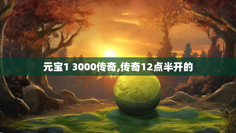 元宝1 3000传奇,传奇12点半开的