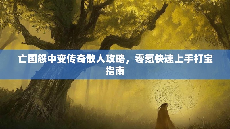 亡国怨中变传奇散人攻略，零氪快速上手打宝指南