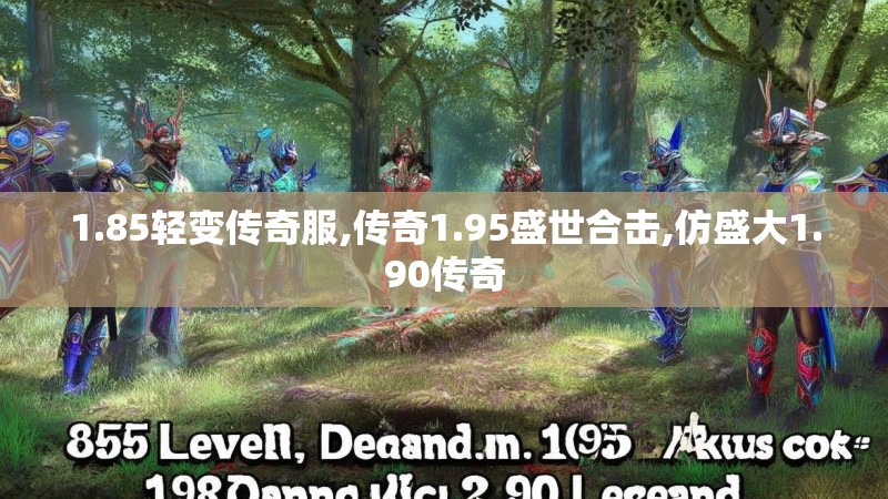 1.85轻变传奇服,传奇1.95盛世合击,仿盛大1.90传奇