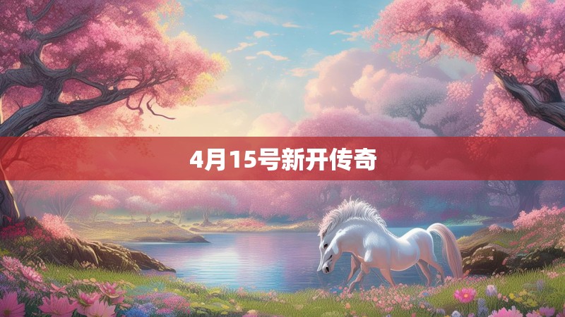 4月15号新开传奇