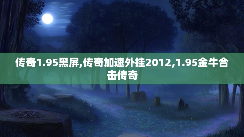 传奇1.95黑屏,传奇加速外挂2012,1.95金牛合击传奇