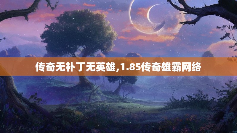 传奇无补丁无英雄,1.85传奇雄霸网络