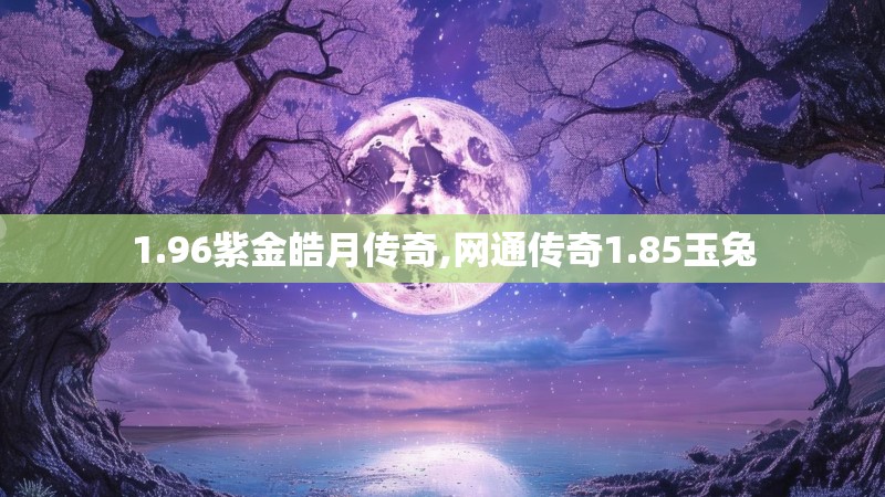1.96紫金皓月传奇,网通传奇1.85玉兔