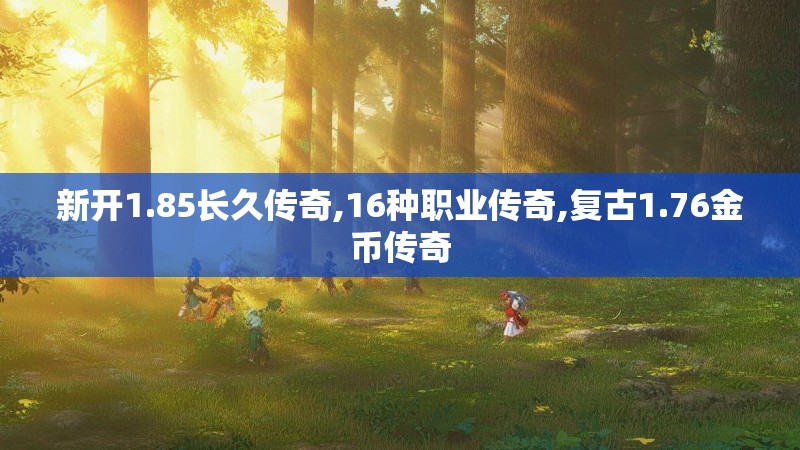 新开1.85长久传奇,16种职业传奇,复古1.76金币传奇