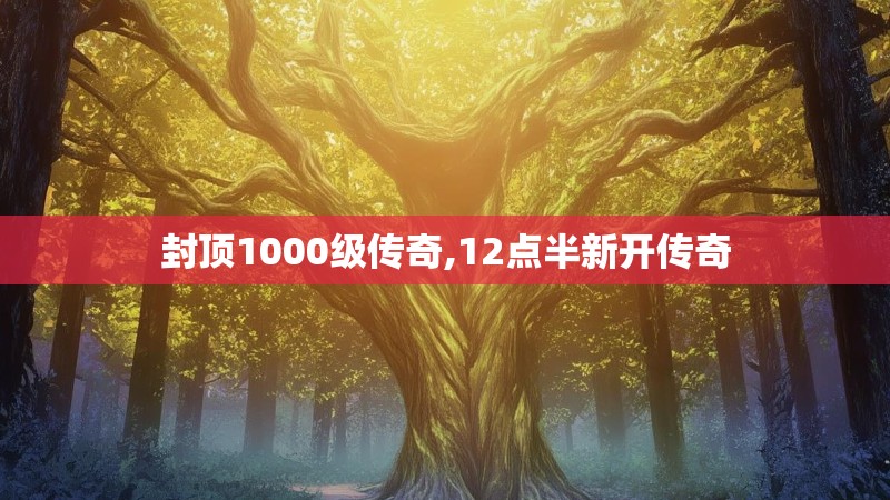 封顶1000级传奇,12点半新开传奇