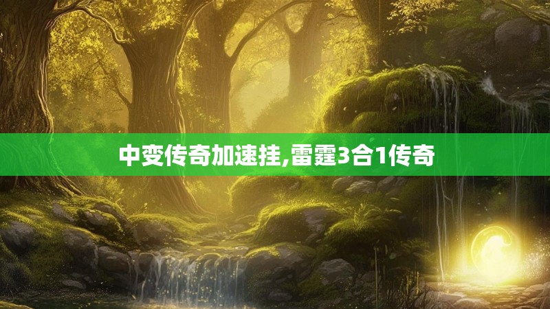 中变传奇加速挂,雷霆3合1传奇