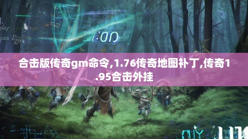 合击版传奇gm命令,1.76传奇地图补丁,传奇1.95合击外挂
