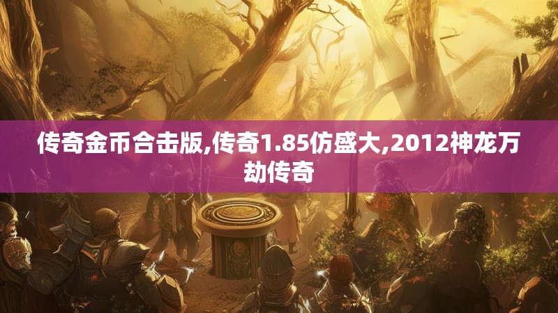 传奇金币合击版,传奇1.85仿盛大,2012神龙万劫传奇