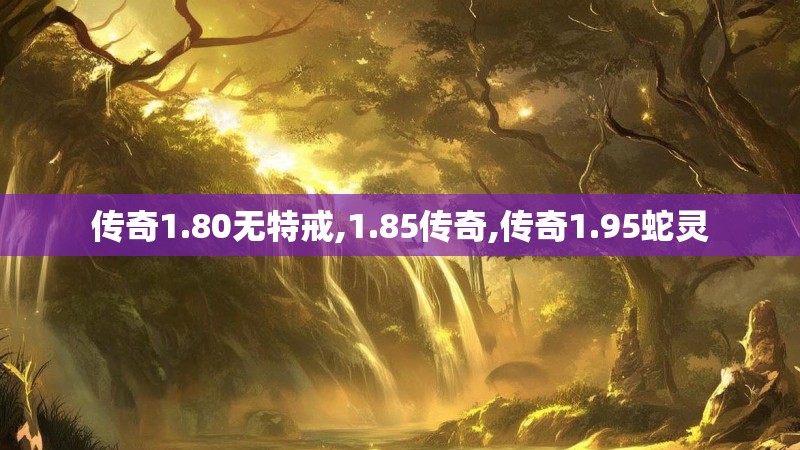 传奇1.80无特戒,1.85传奇,传奇1.95蛇灵