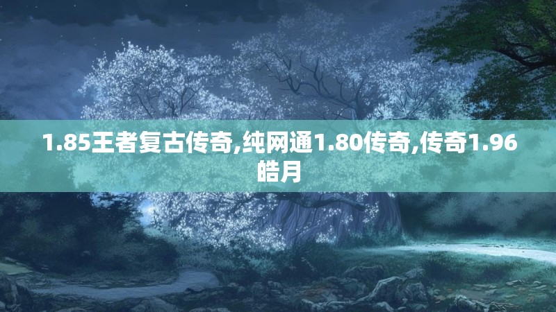 1.85王者复古传奇,纯网通1.80传奇,传奇1.96皓月
