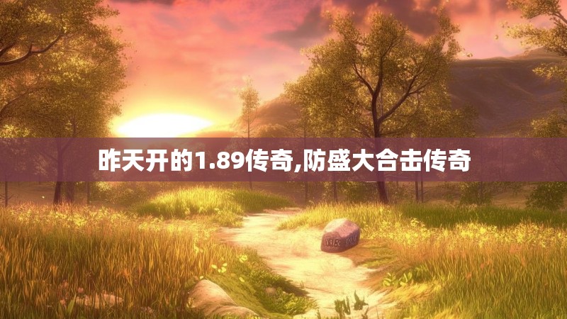 昨天开的1.89传奇,防盛大合击传奇