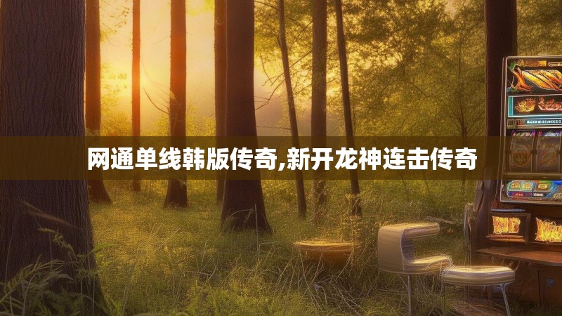 网通单线韩版传奇,新开龙神连击传奇
