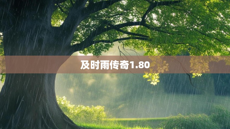 及时雨传奇1.80
