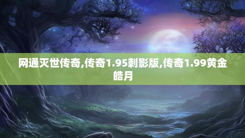 网通灭世传奇,传奇1.95刺影版,传奇1.99黄金皓月