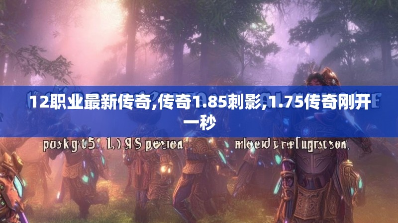 12职业最新传奇,传奇1.85刺影,1.75传奇刚开一秒