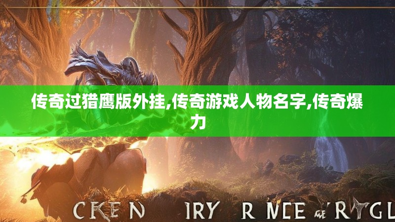 传奇过猎鹰版外挂,传奇游戏人物名字,传奇爆力