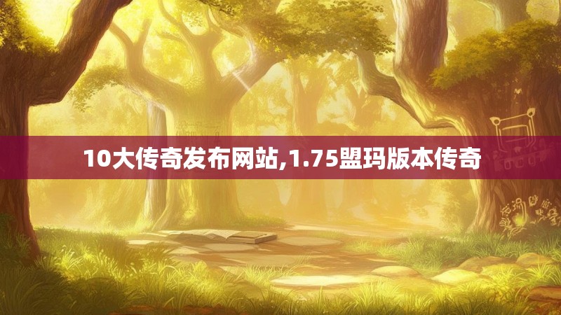 10大传奇发布网站,1.75盟玛版本传奇