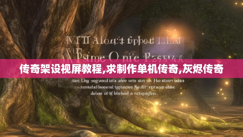 传奇架设视屏教程,求制作单机传奇,灰烬传奇