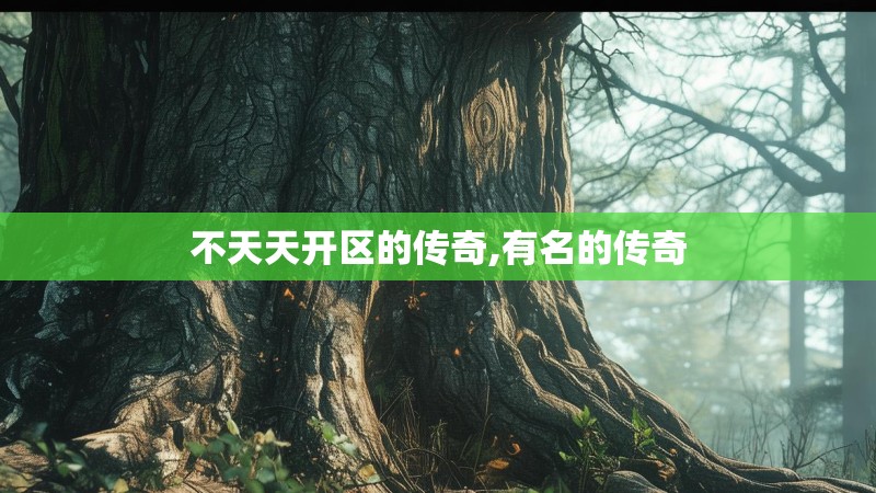 不天天开区的传奇,有名的传奇