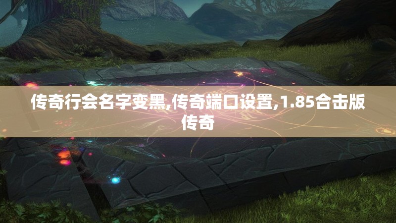 传奇行会名字变黑,传奇端口设置,1.85合击版传奇